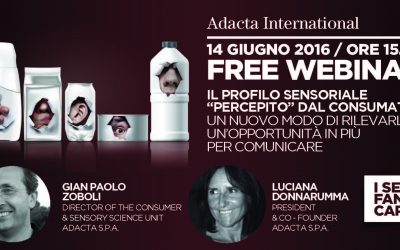 ADACTA FREE webinar – Il profilo sensoriale “percepito” dal consumatore – 14 giugno 2016