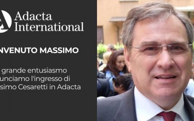 CON GRANDE ENTUSIASMO ANNUNCIAMO L’INGRESSO DI MASSIMO CESARETTI IN ADACTA