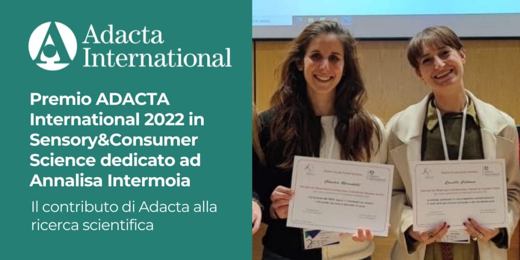 Premio Adacta International 2022 in Sensory and Consumer Science dedicato ad Annalisa Intermoia